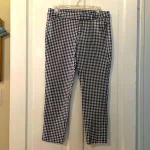 B&W Plaid Cropped Dress Pants